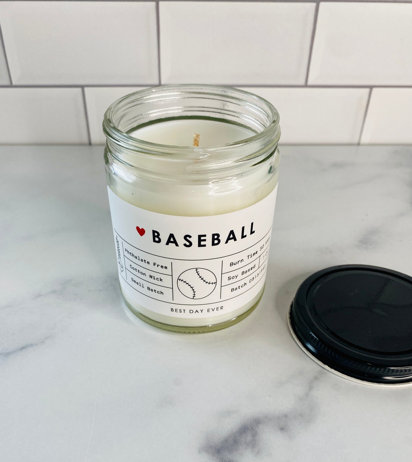 Baseball Candle