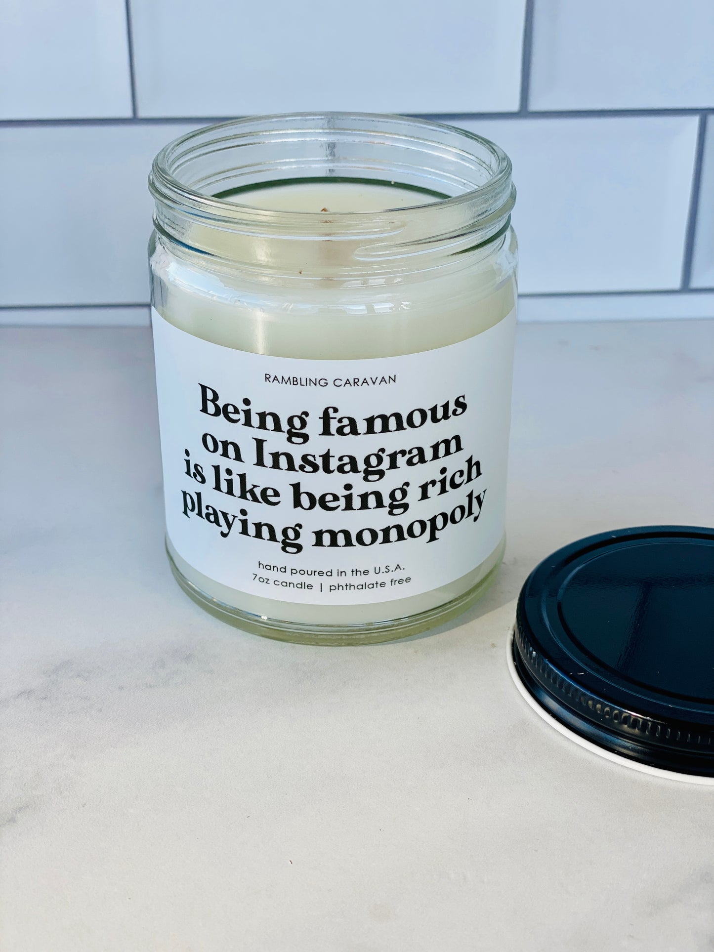 Being Famous on Instagram Candle