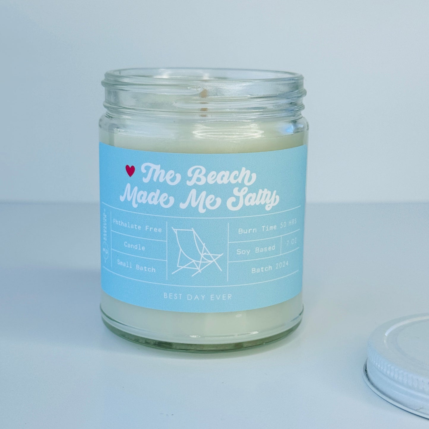 The Beach Made Me Salty Candle