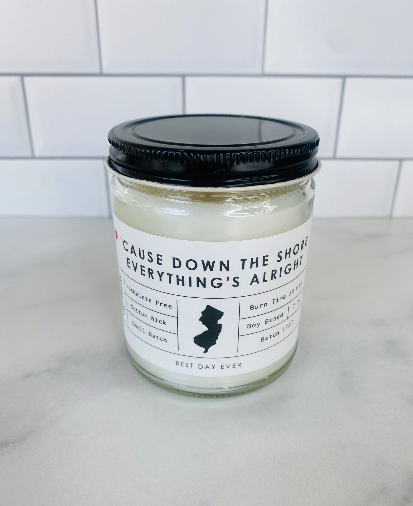 'Cause Down The Shore Everything's Alright Candle