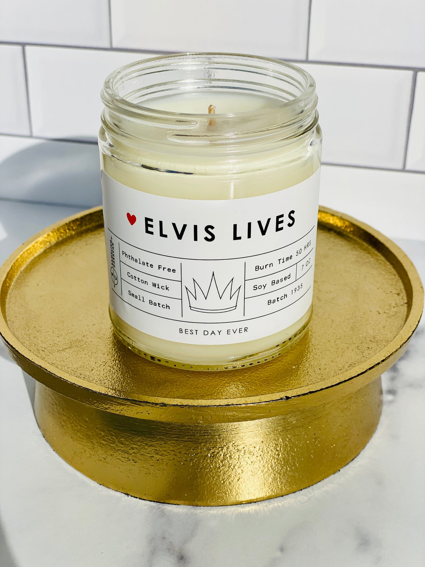 Elvis Lives Candle