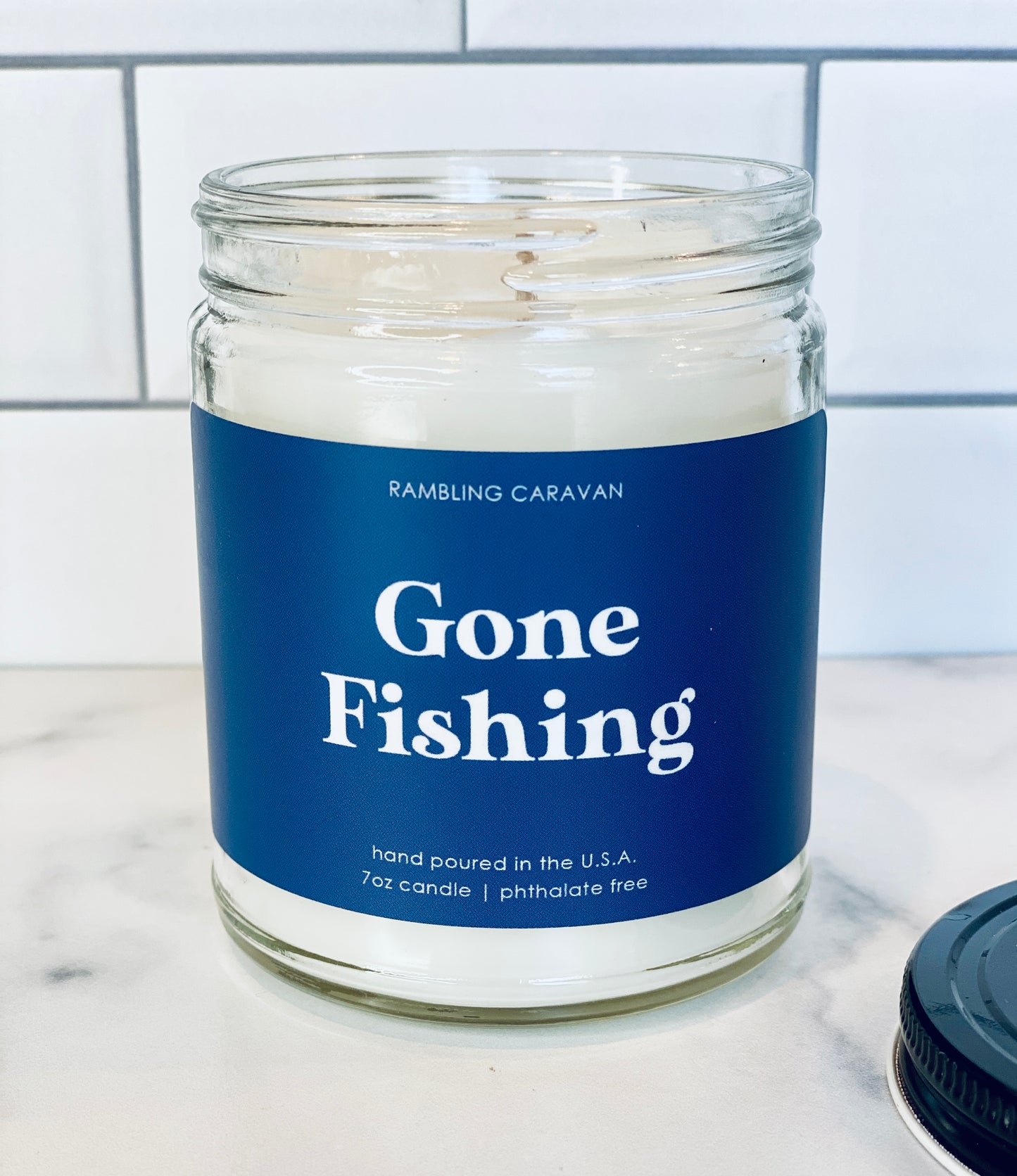 Gone Fishing Candle