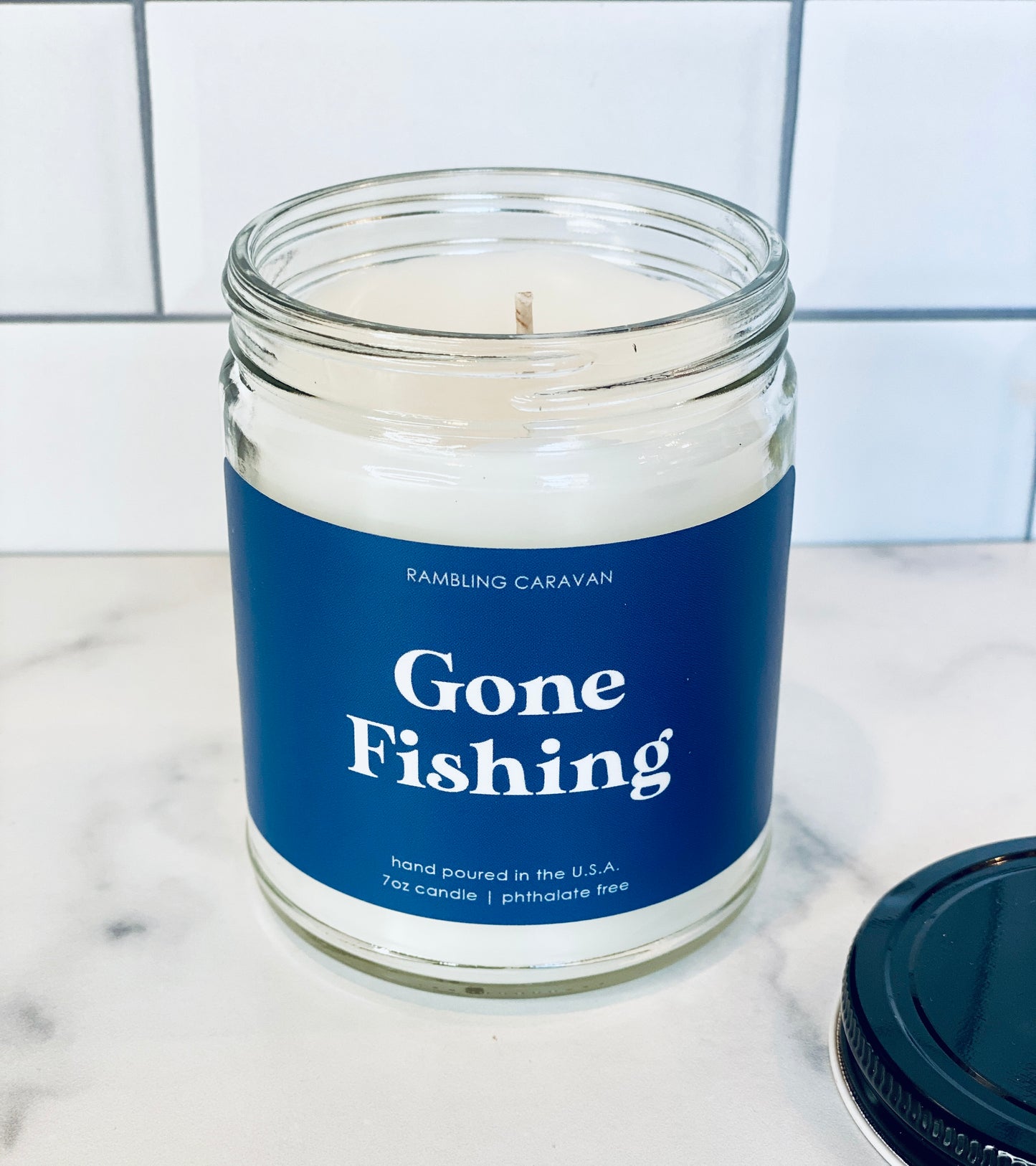 Gone Fishing Candle