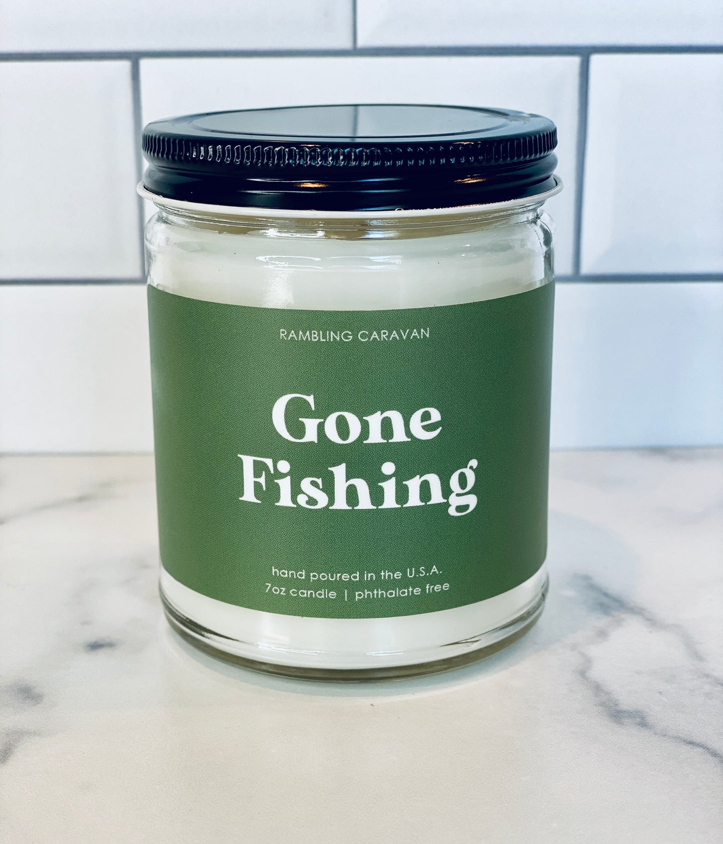 Gone Fishing Candle