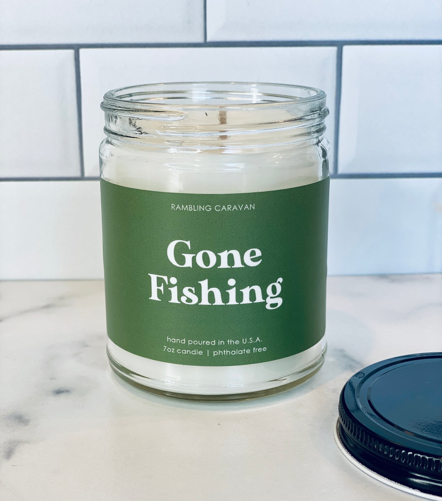 Gone Fishing Candle