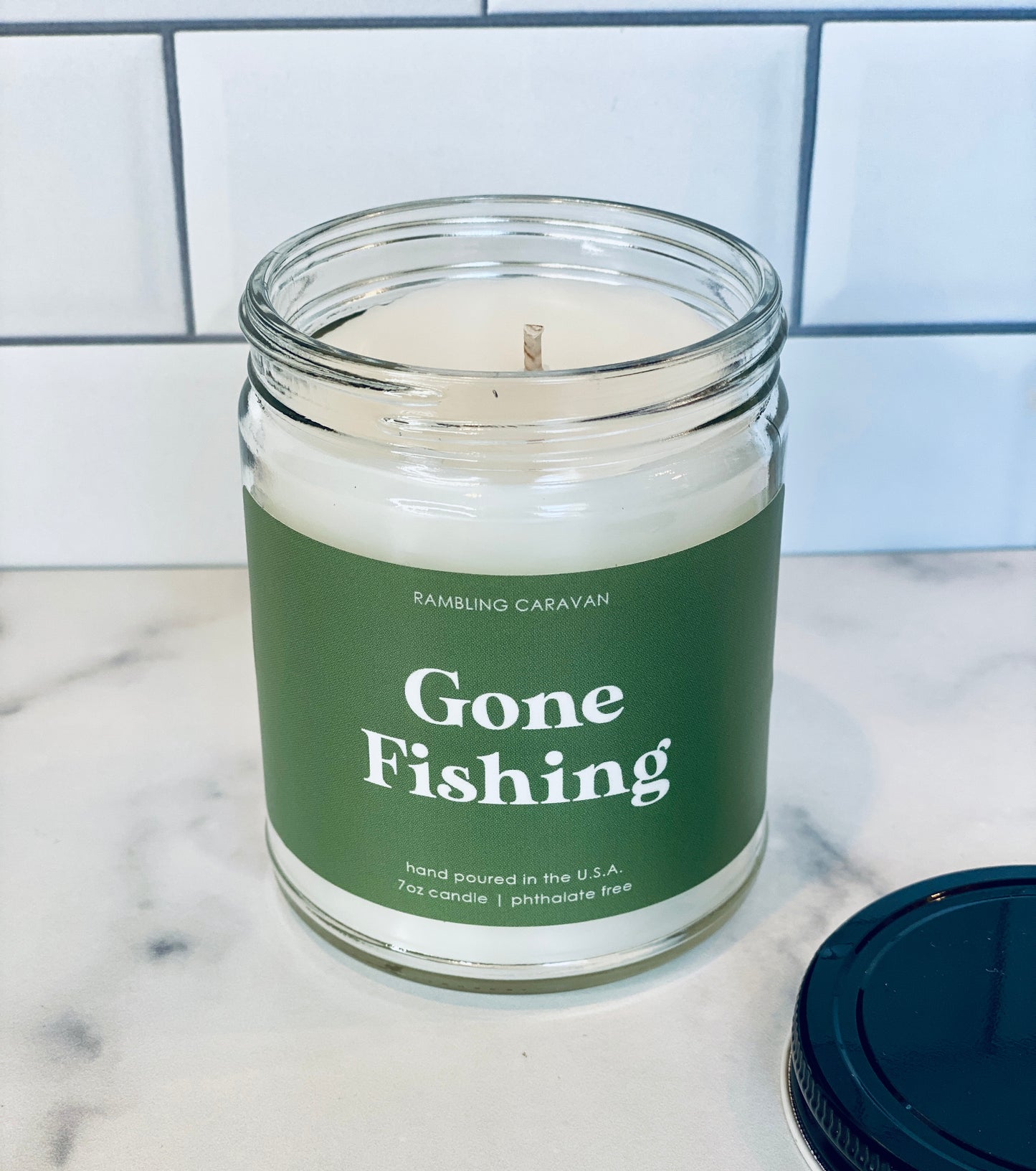 Gone Fishing Candle