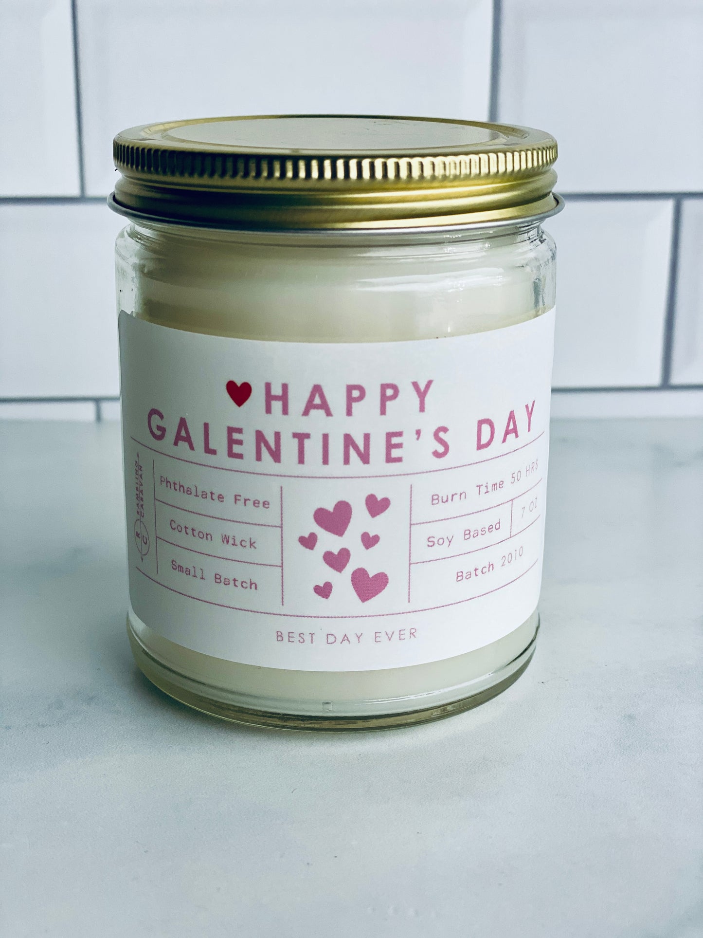 Happy Galentine's Day Candle