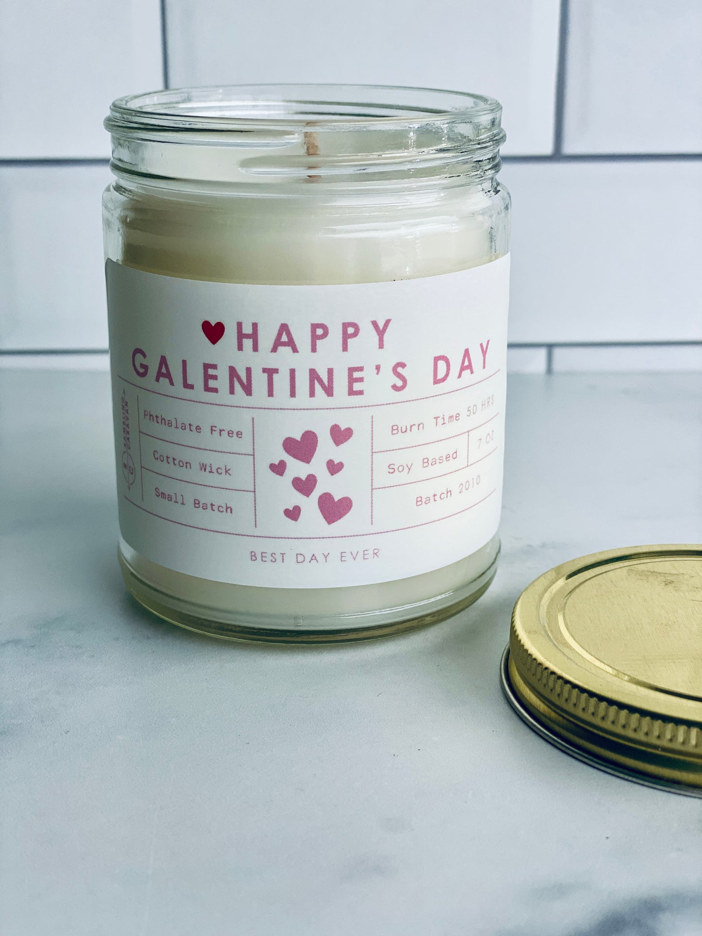 Happy Galentine's Day Candle