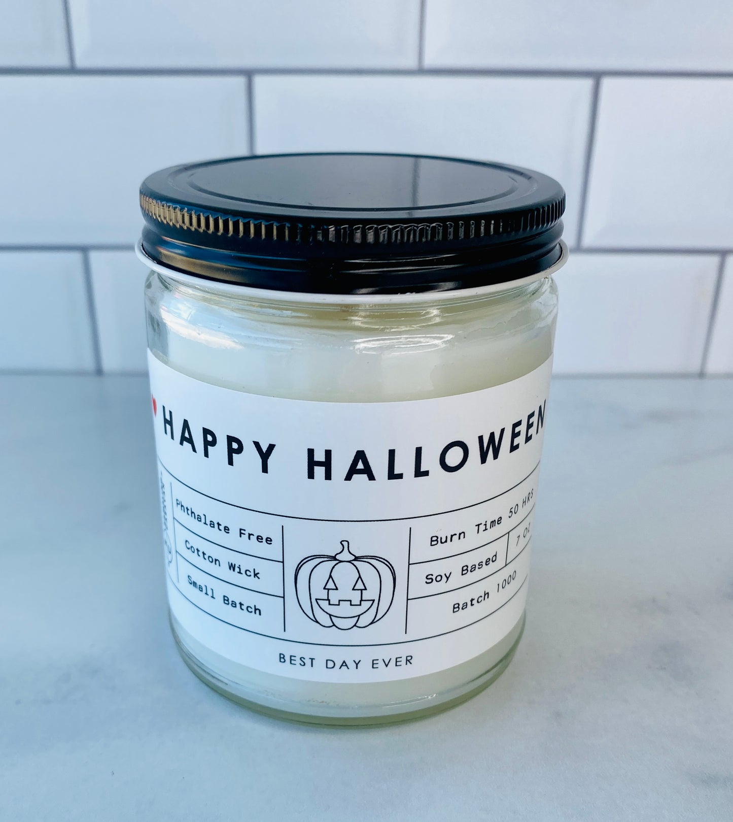 Happy Halloween Candle
