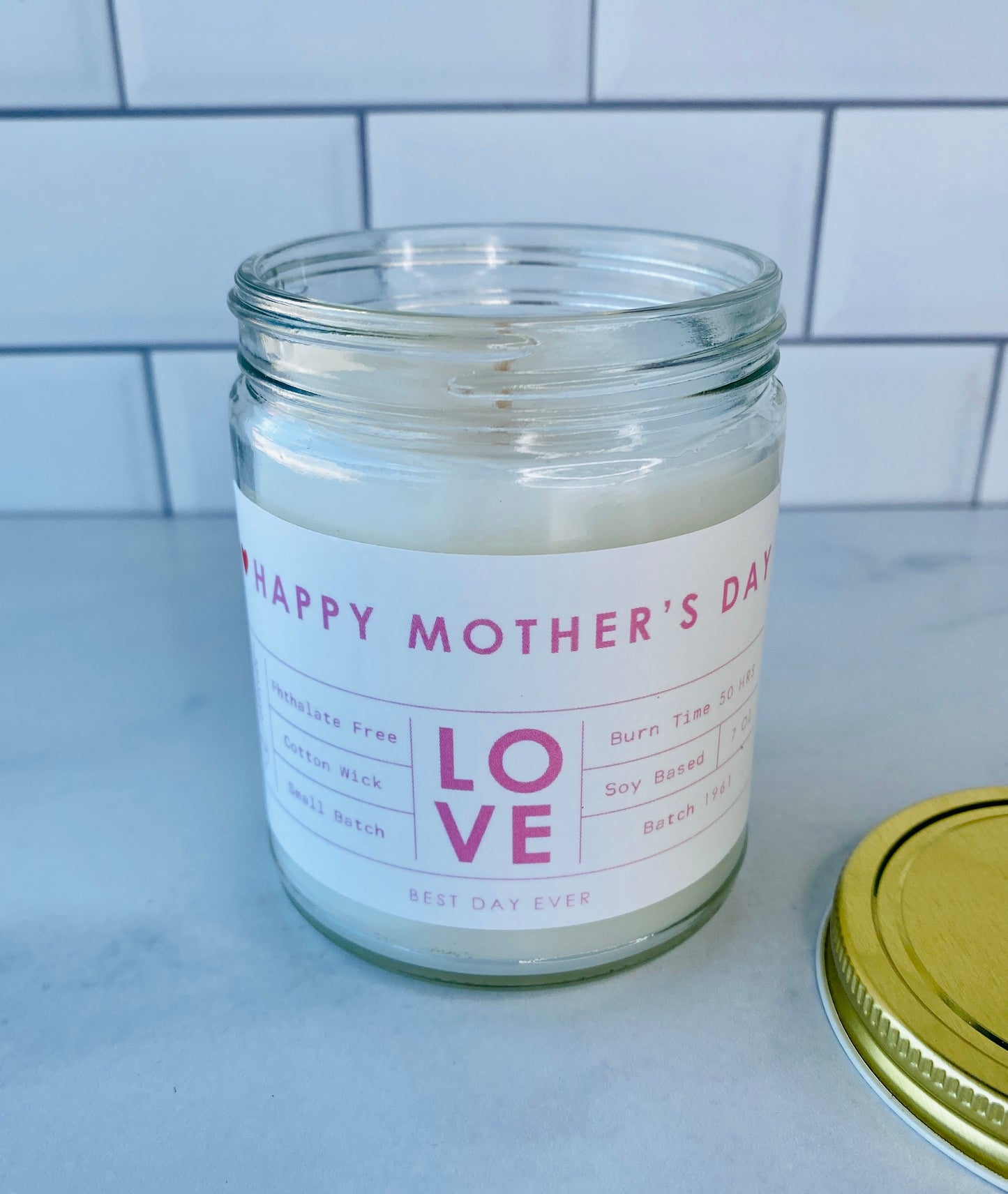 Happy Mother's Day Candle