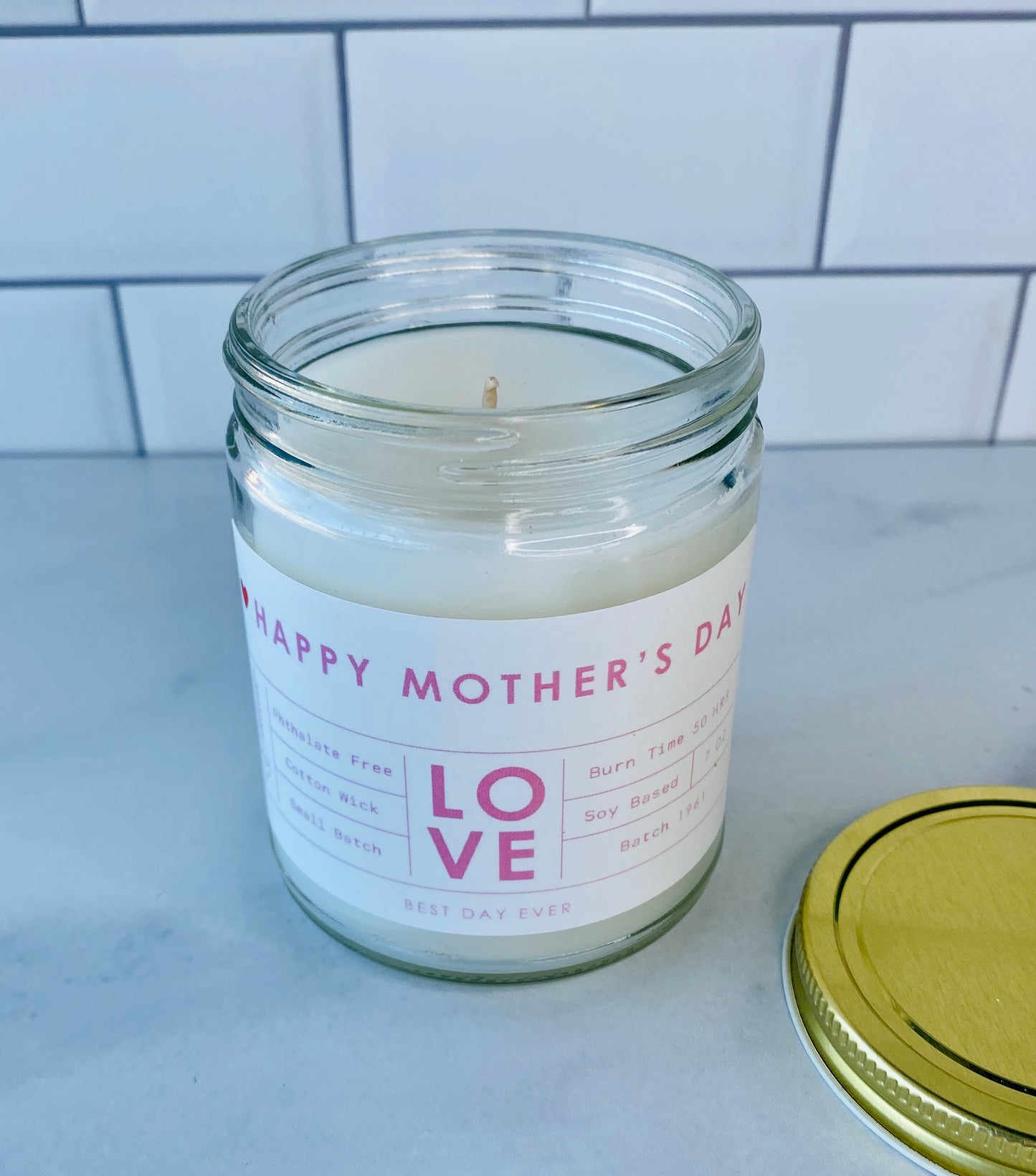 Happy Mother's Day Candle