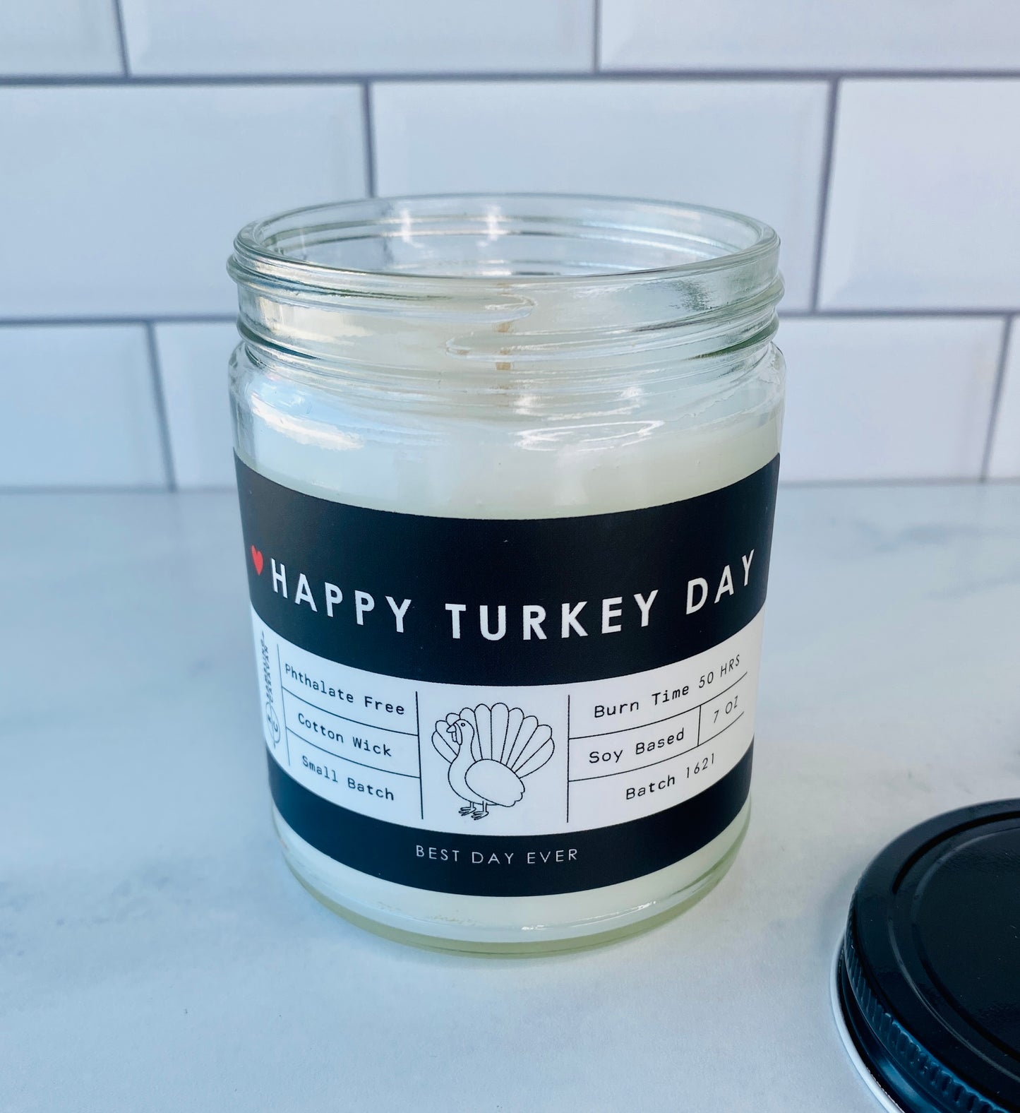 Happy Turkey Day Candle