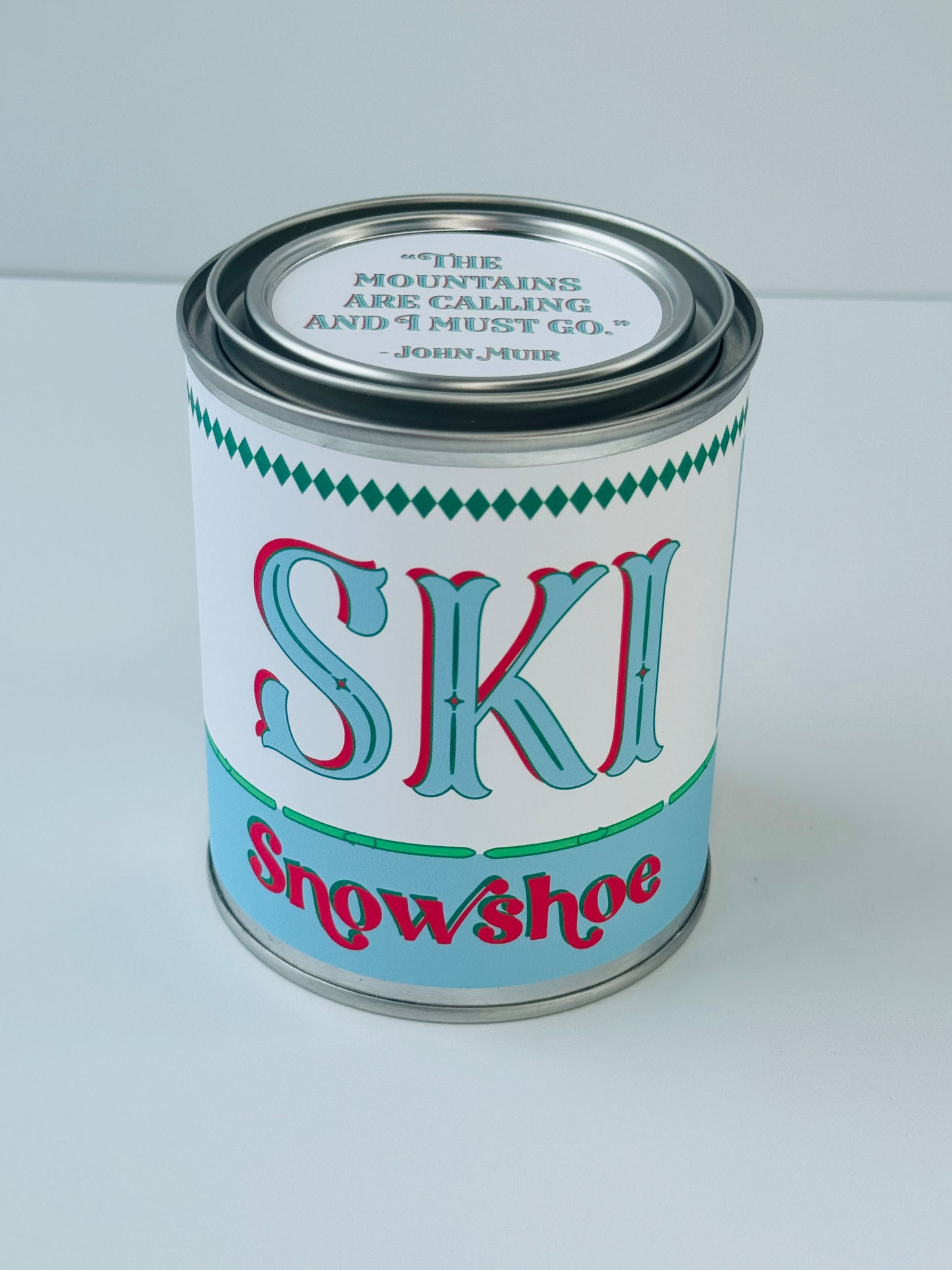 Ski Snowshoe - Paint Tin Candle