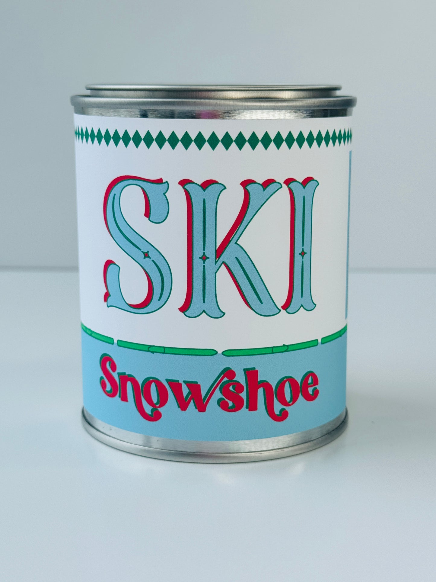 Ski Snowshoe - Paint Tin Candle