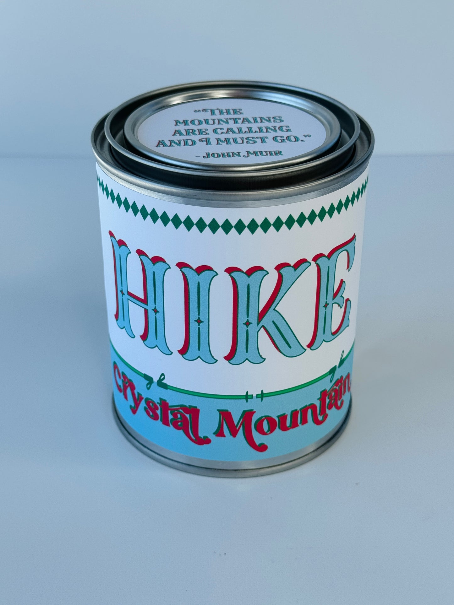 Hike Crystal Mountain - Paint Tin Candle