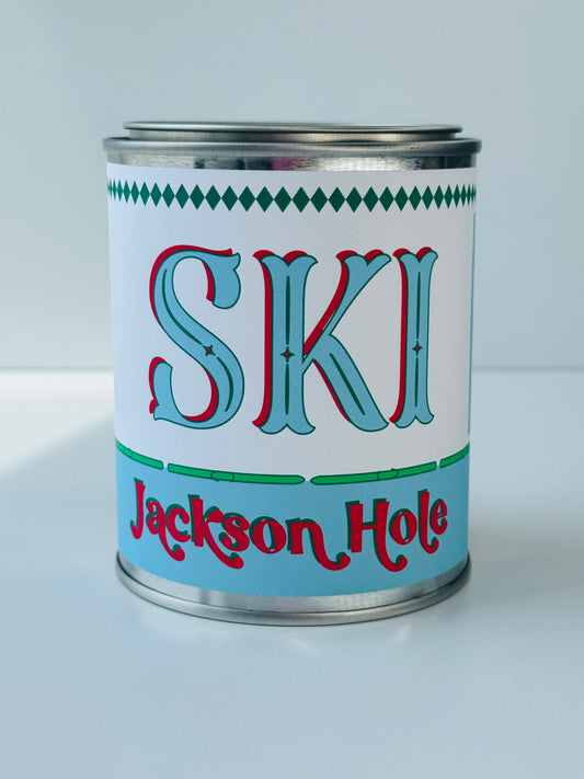 Ski Jackson Hole - Paint Tin Candle