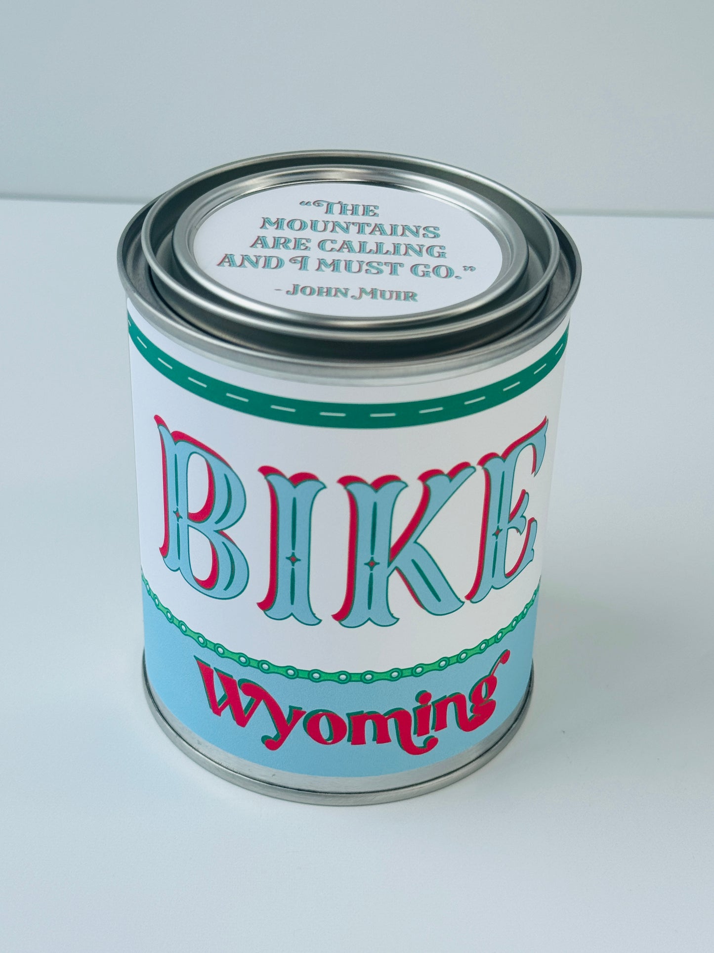 Bike Wyoming - Paint Tin Candle