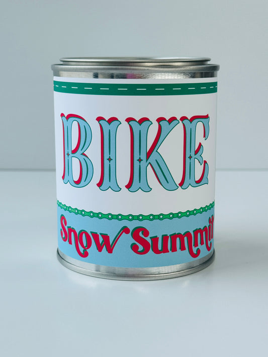 Bike Snow Summit - Paint Tin Candle