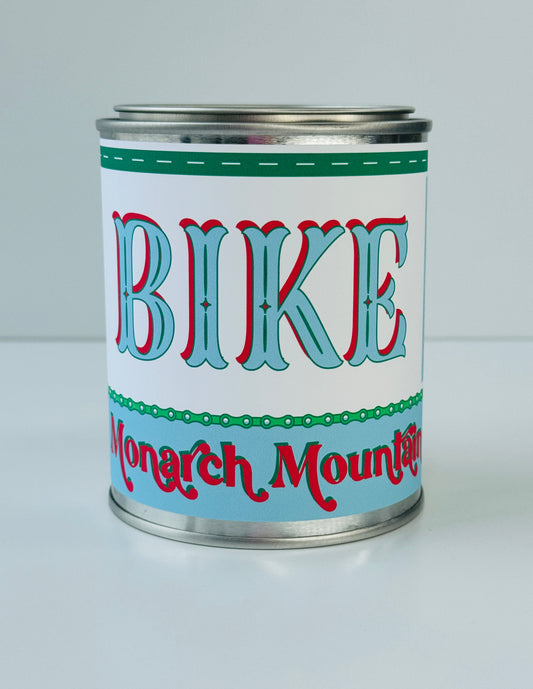 Bike Monarch Mountain - Paint Tin Candle