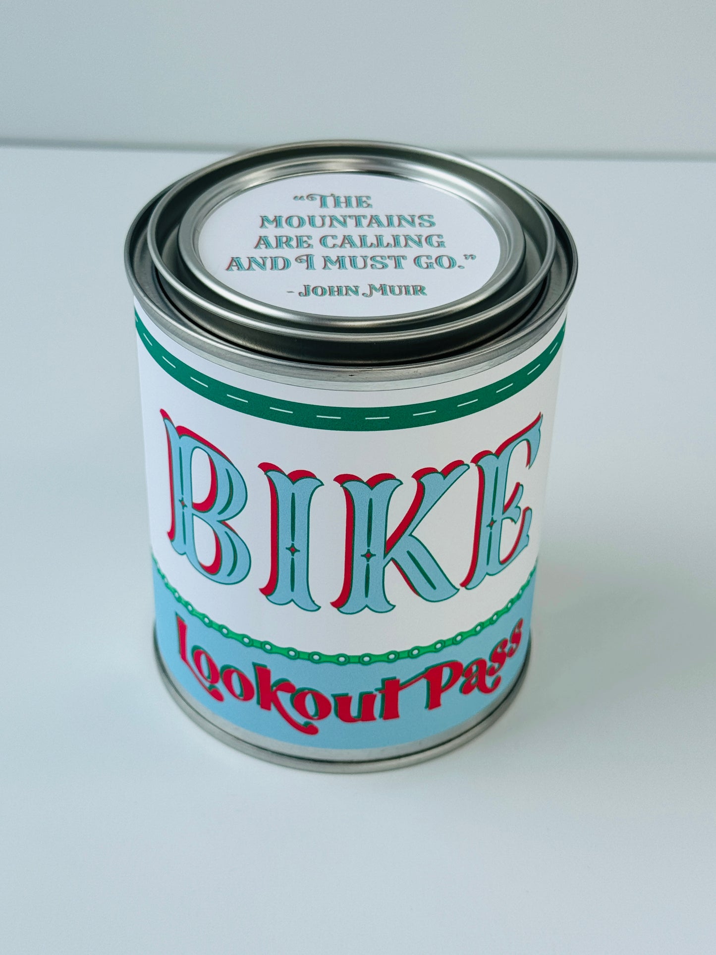 Bike Lookout Pass - Paint Tin Candle