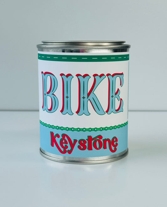 Bike Keystone - Paint Tin Candle