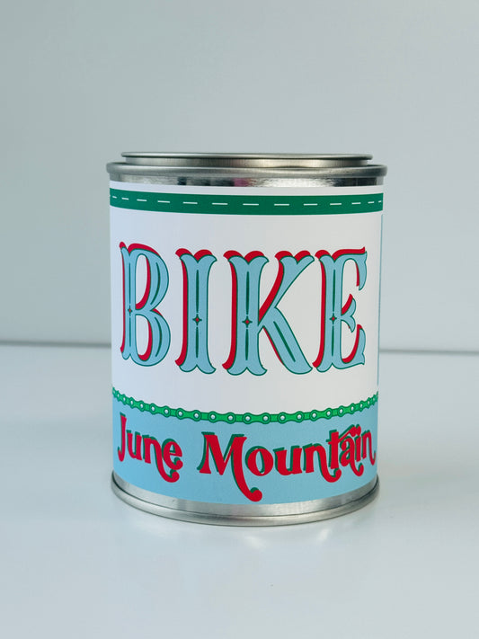 Bike June Mountain - Paint Tin Candle