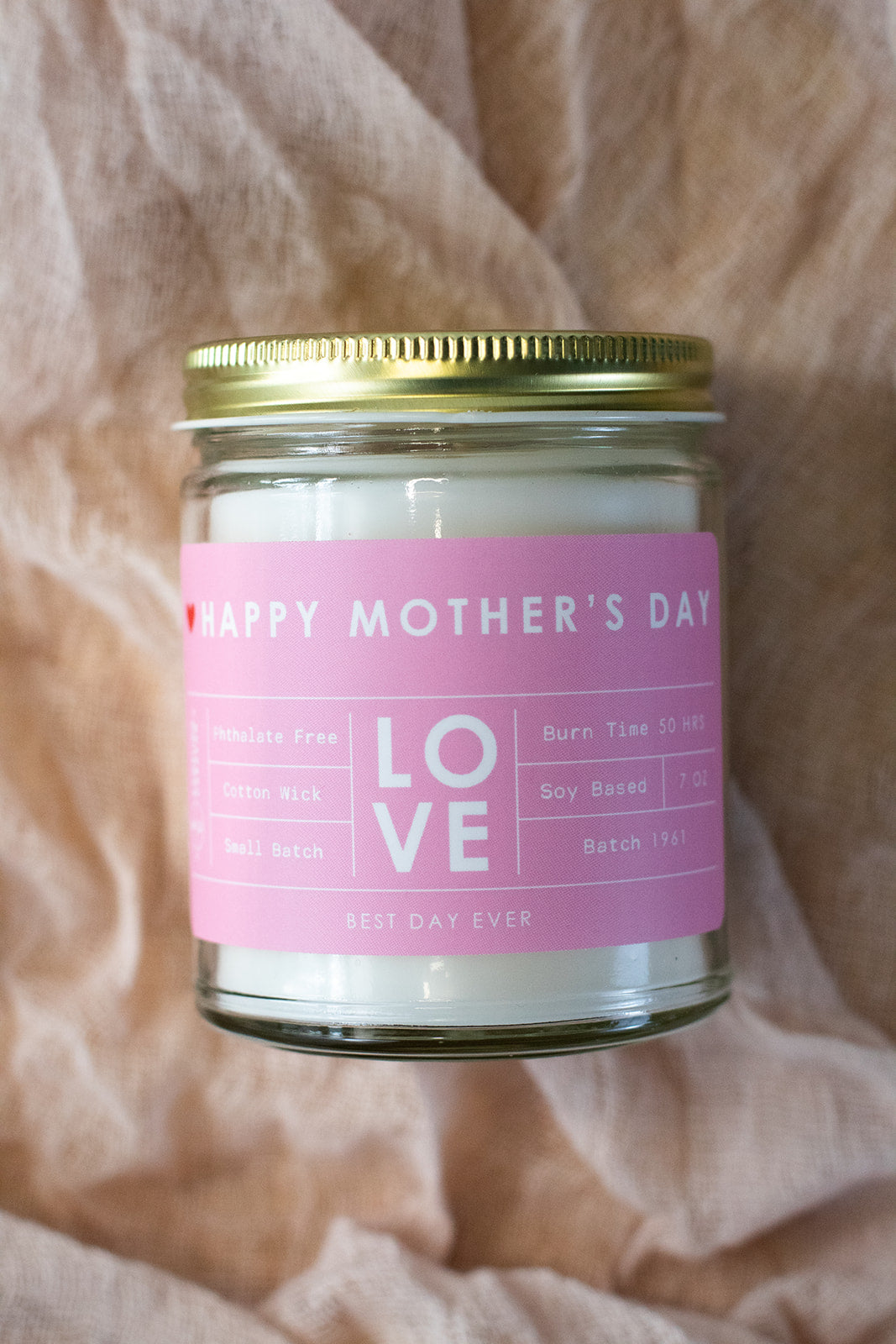 Happy Mother's Day Candle
