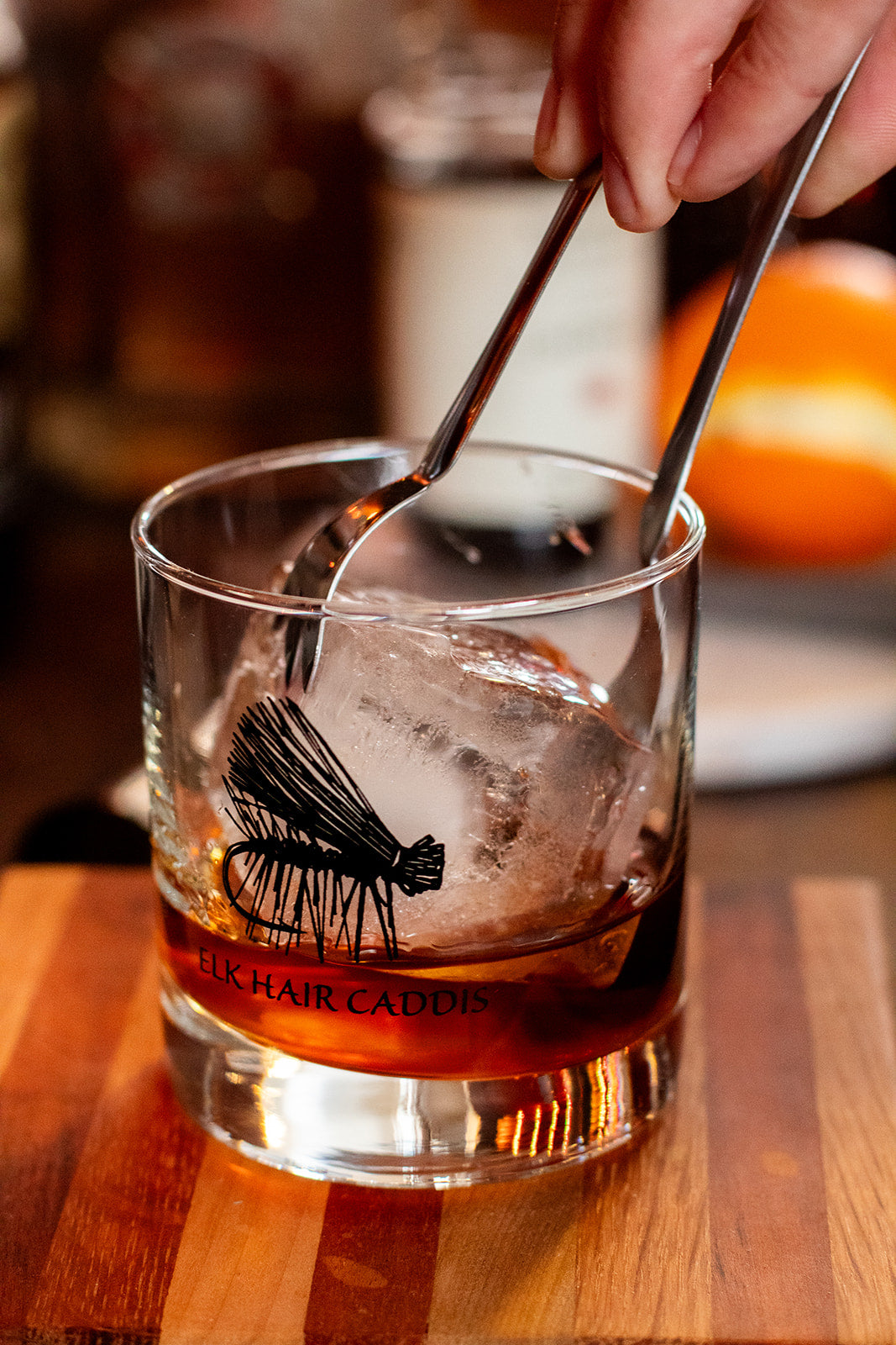 Fishing Whiskey Glass - Elk Hair Caddis