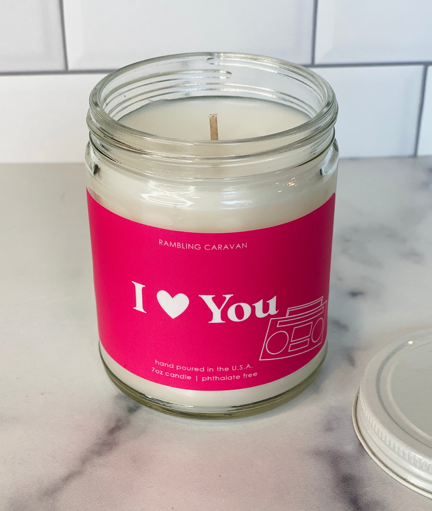 I ♥ (Love) You (boom box) Candle