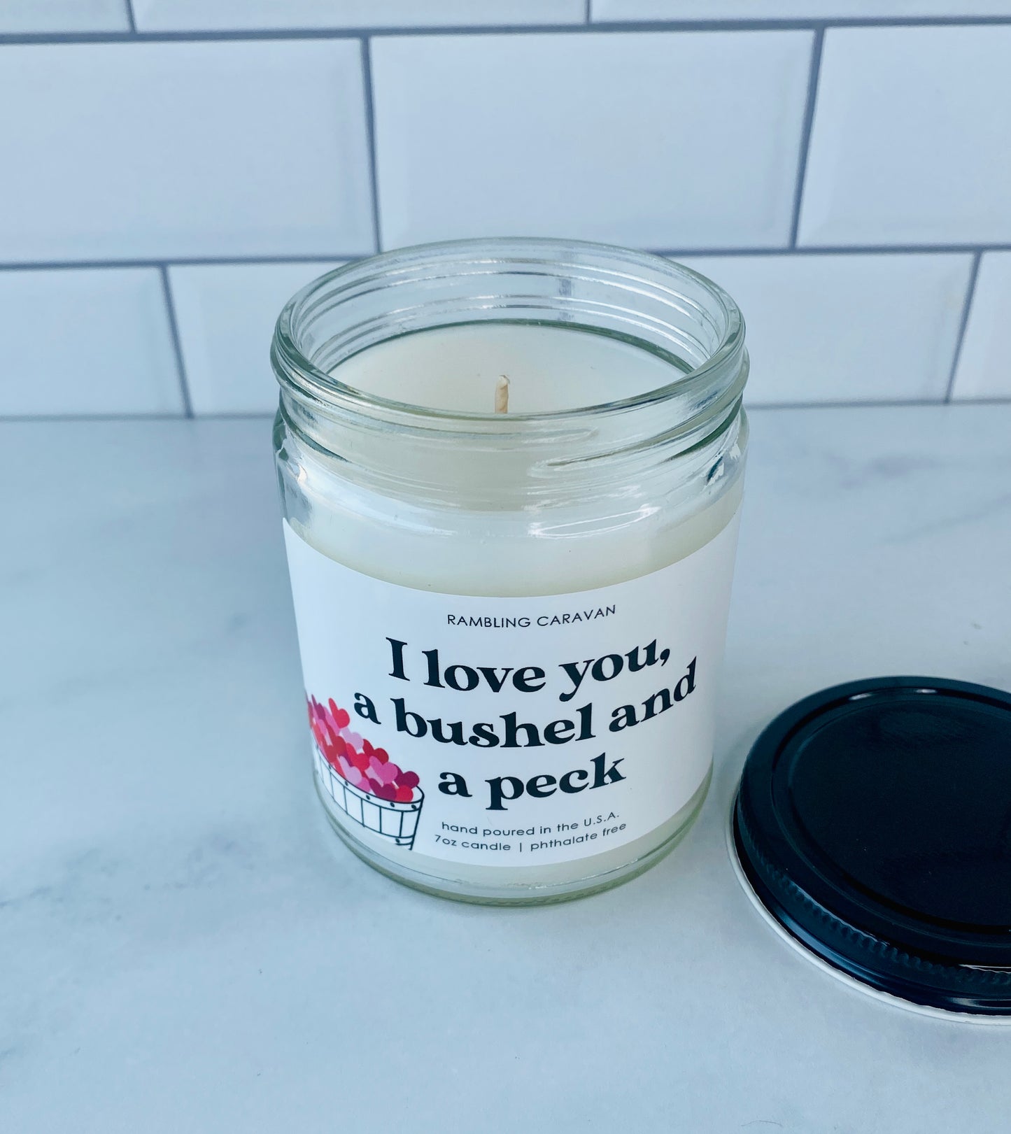 I love you, a bushel and a peck Candle