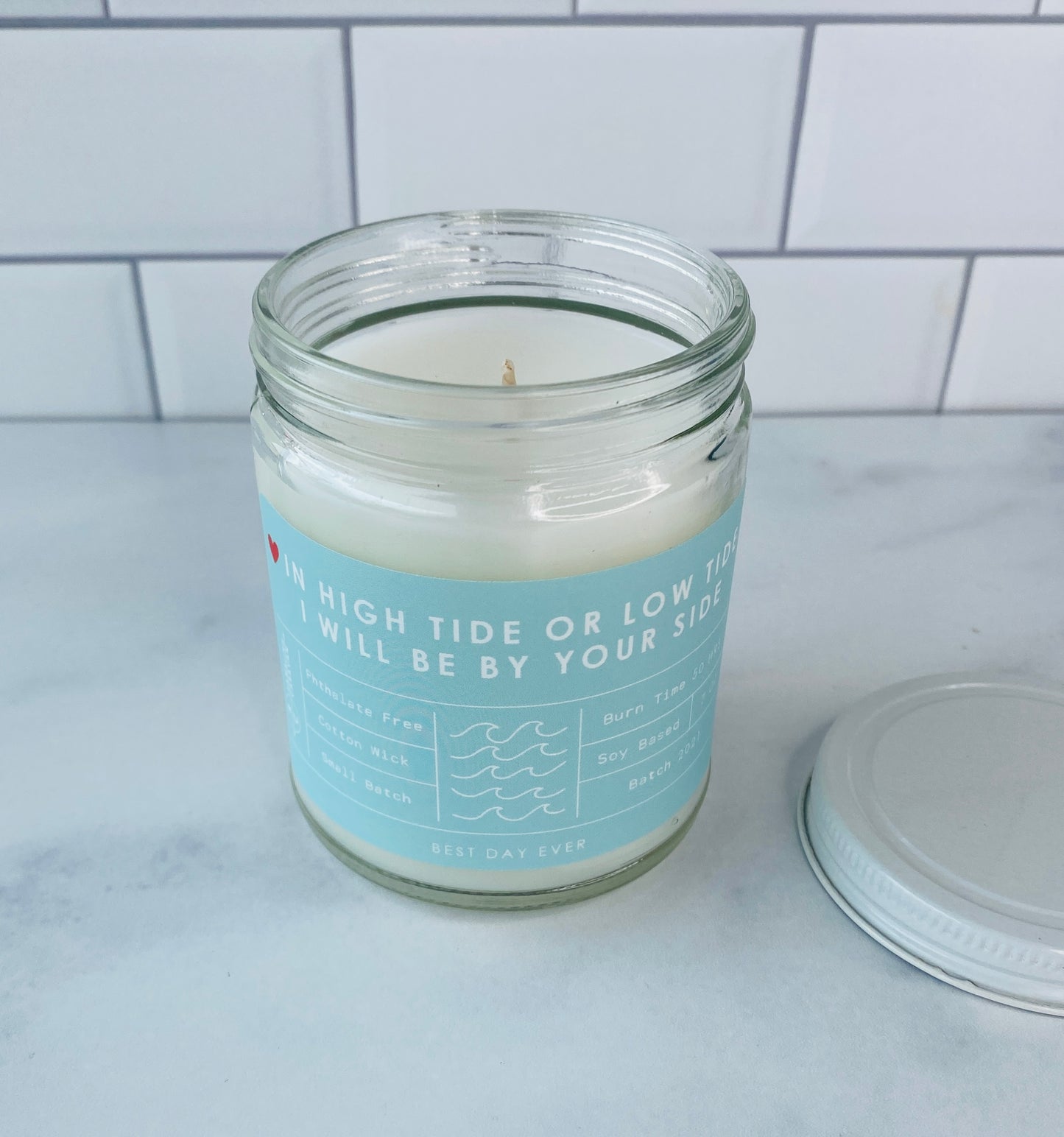 In High Tide Or Low Tide I Will Be By Your Side Candle