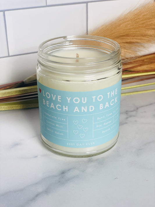Love You To The Beach And Back Candle