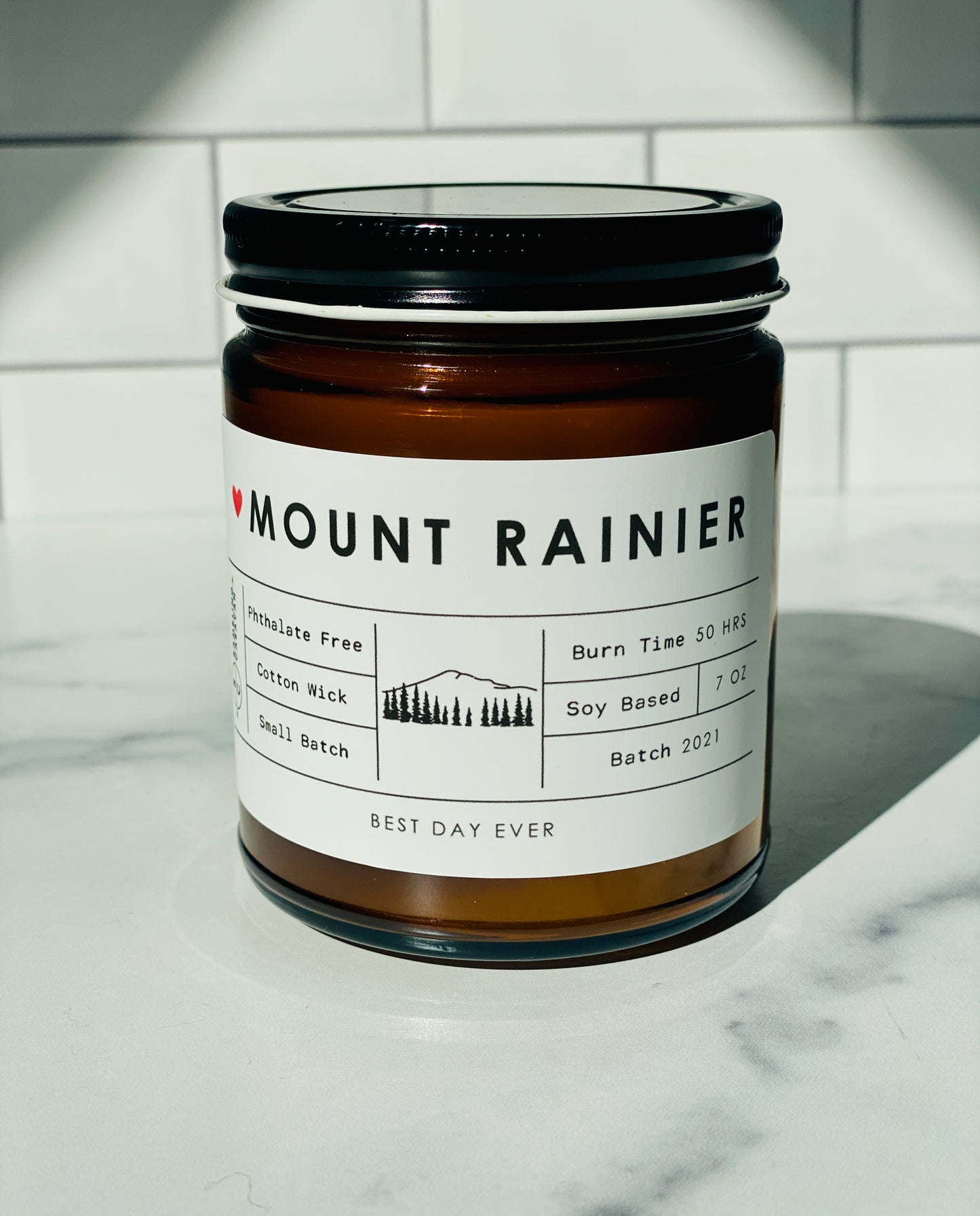 Mount Rainier, WA Candle