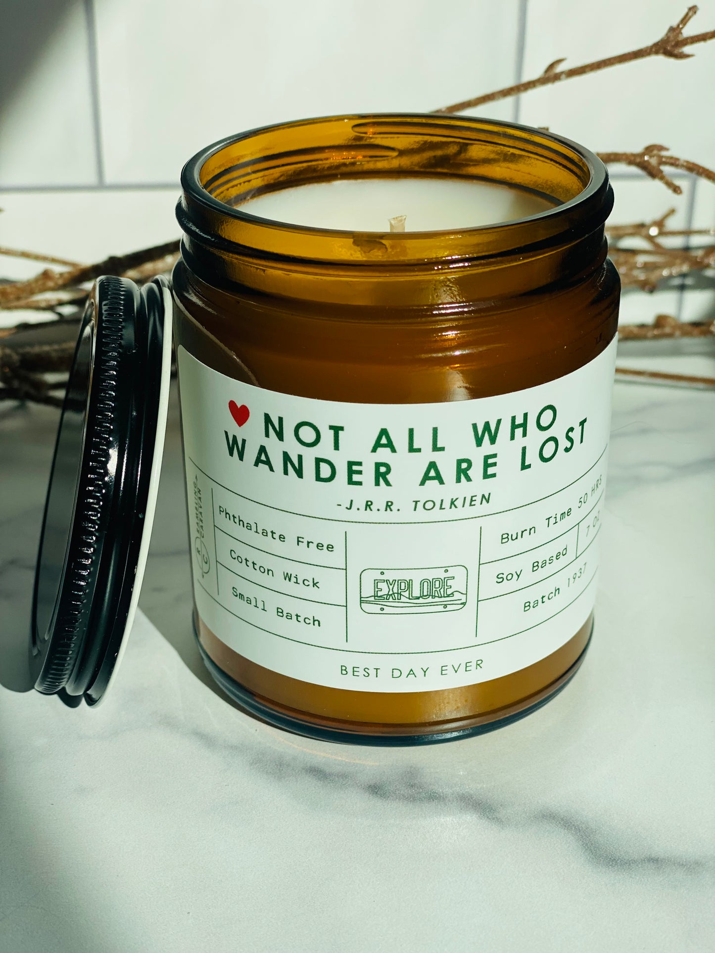 Not All Who Wander Are Lost Candle