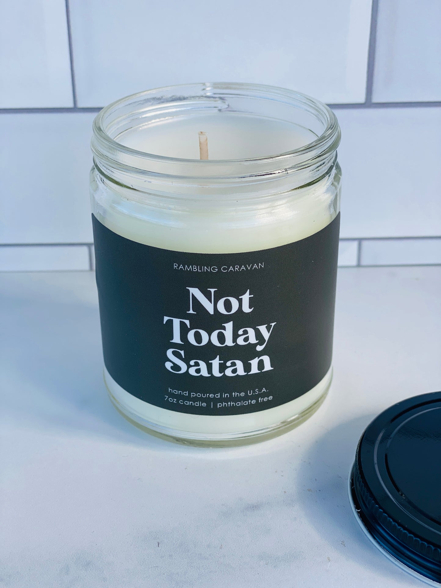 Not Today Satan Candle