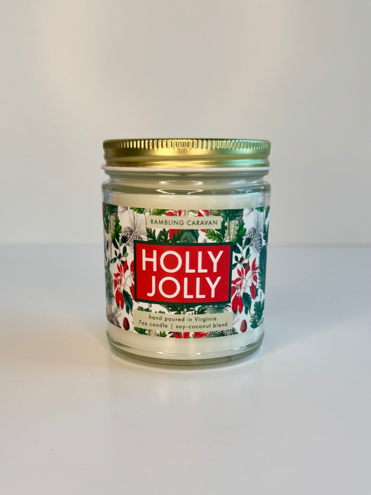 Holly Jolly Christmas Candle