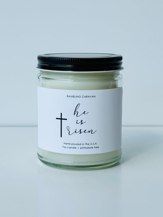 He Is Risen Candle
