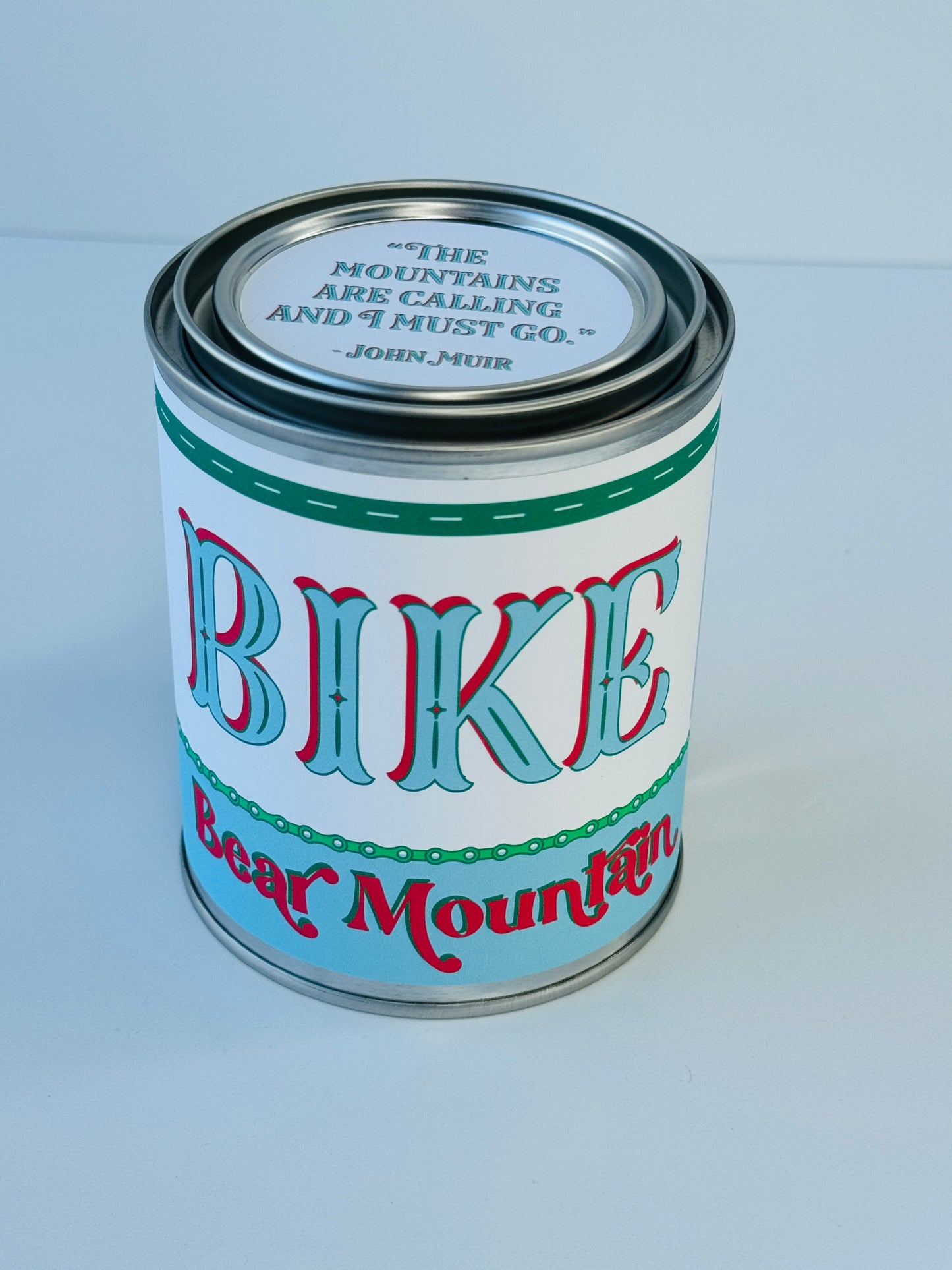 Bike Bear Mountain - Paint Tin Candle