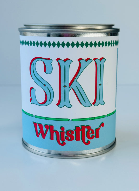 Ski Whistler - Paint Tin Candle