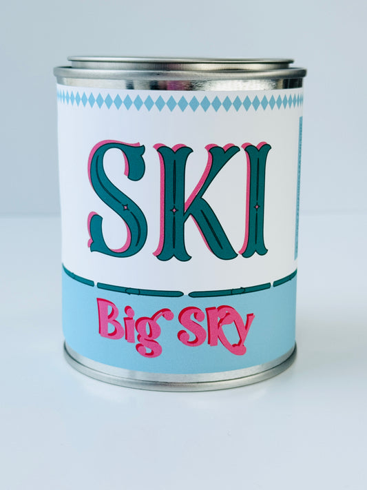 Ski Big Sky - Paint Tin Candle