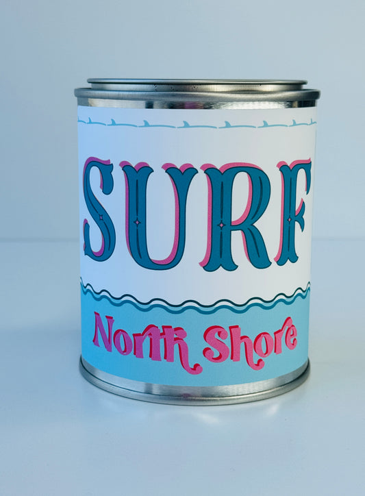Surf North Shore - Paint Tin Candle
