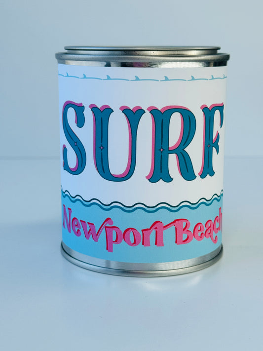 Surf Newport Beach - Paint Tin Candle