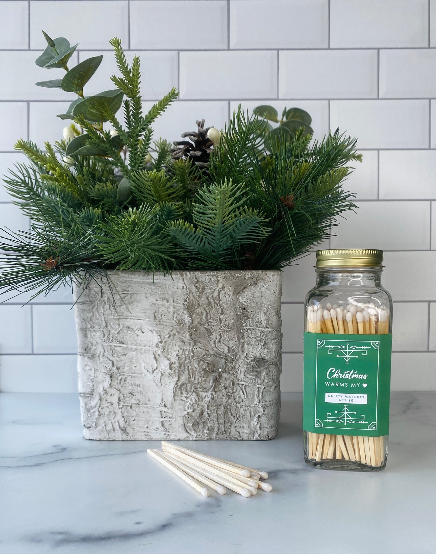 Christmas Safety Matches - Christmas Warms My Heart