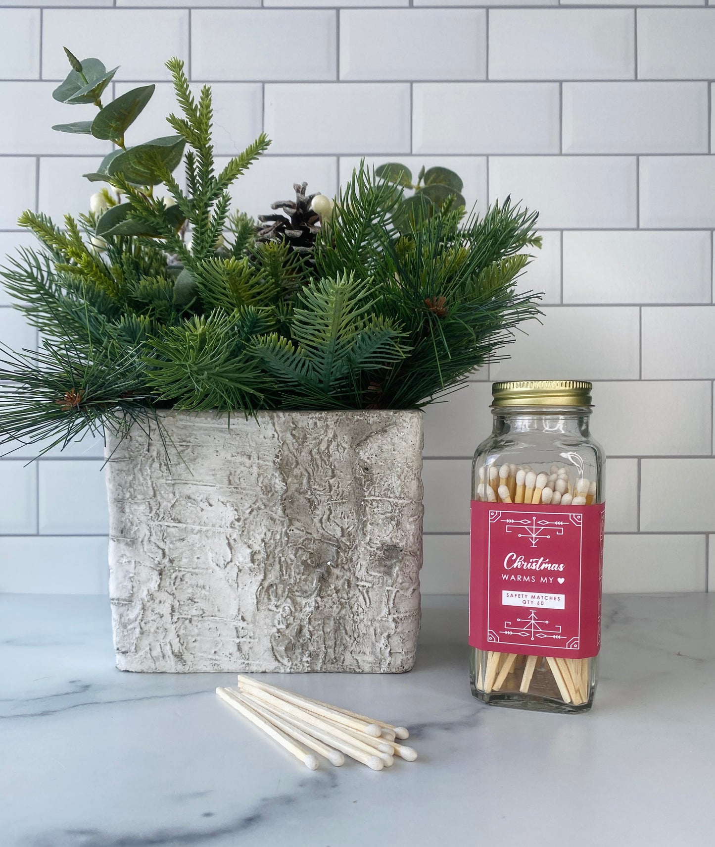 Christmas Safety Matches - Christmas Warms My Heart