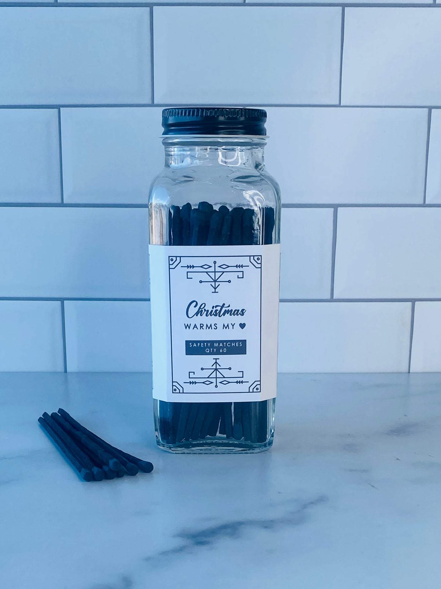 Merry Christmas Safety Matches - Christmas Warms My Heart