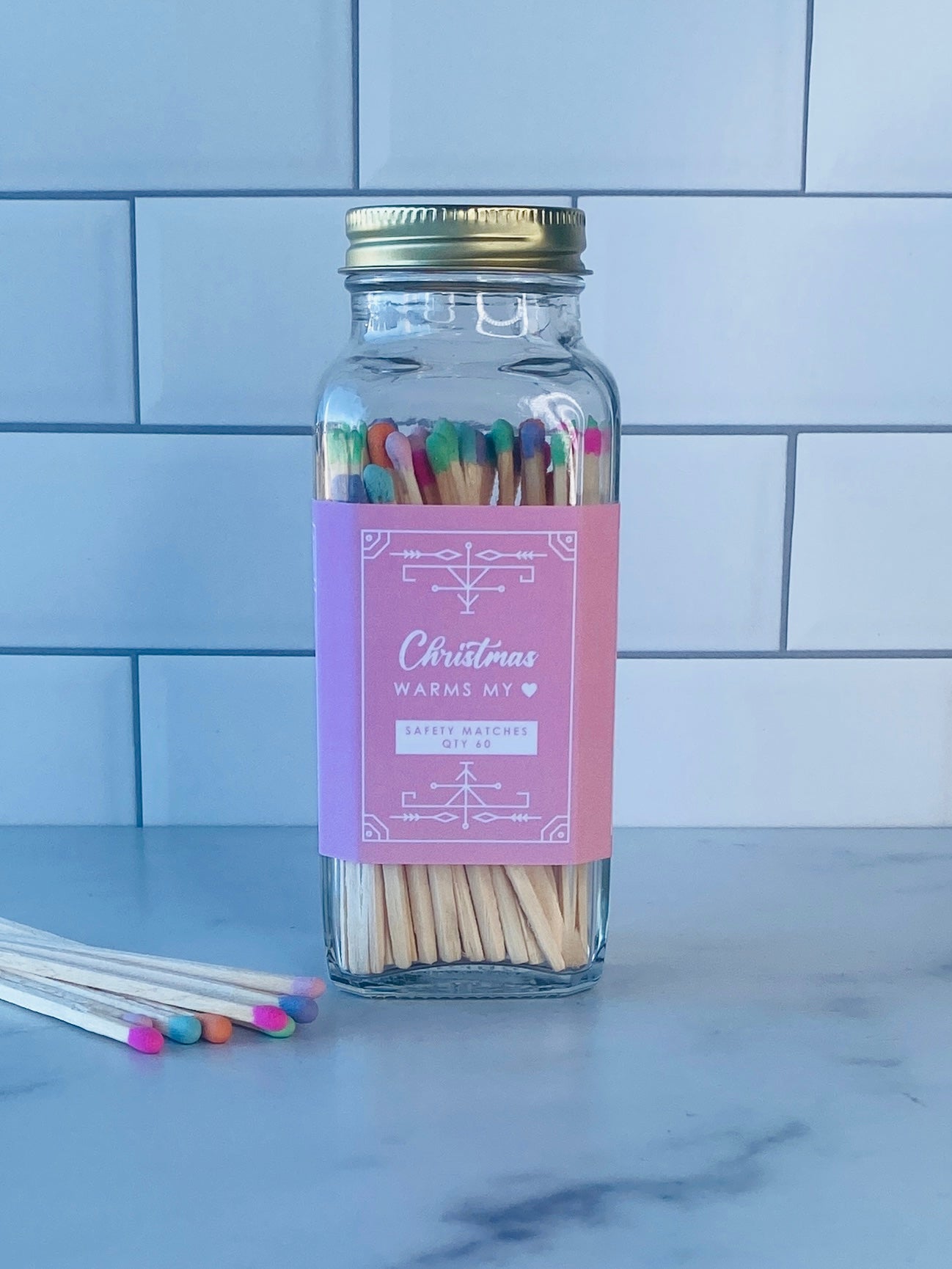 Christmas Safety Matches - Christmas Warms My Heart