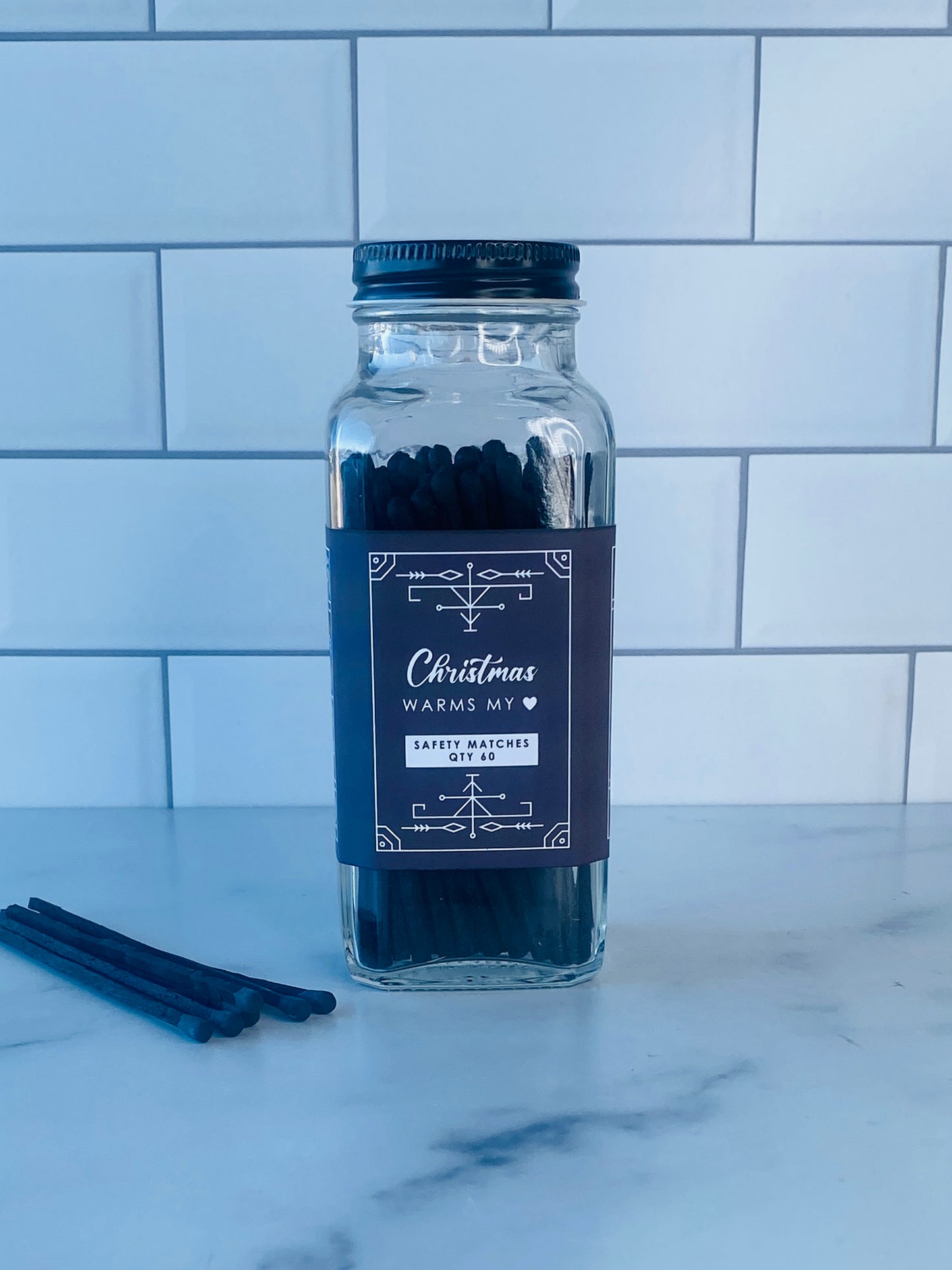 Merry Christmas Safety Matches - Christmas Warms My Heart