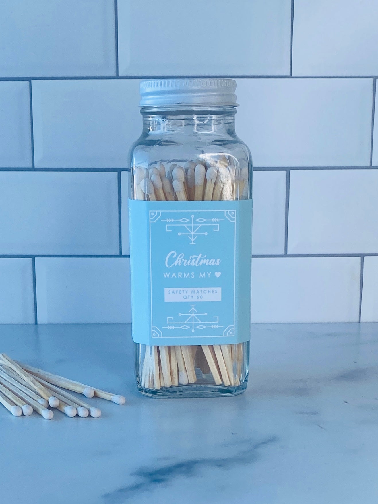 Merry Christmas Safety Matches - Christmas Warms My Heart