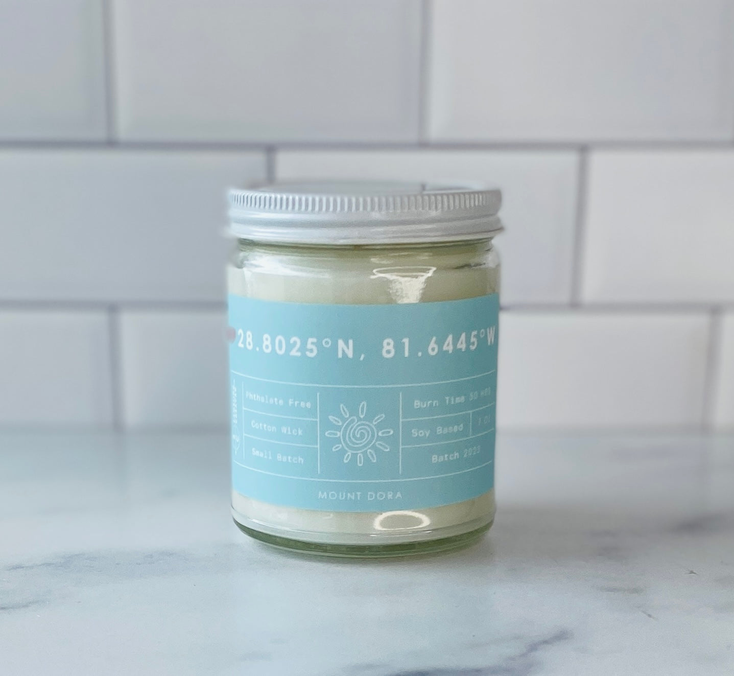 28.8025º N, 81.6445º W (Mount Dora Long/Lat) Candle