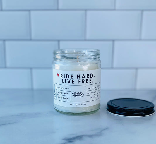 Ride Hard, Live Free Candle